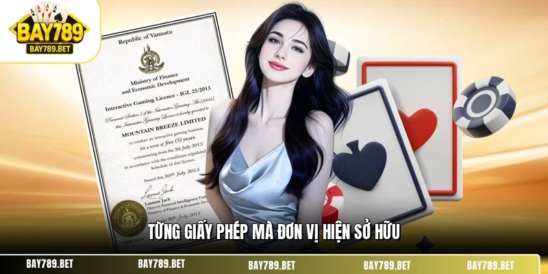 BAY789 Có Giấy Phép Gì Đảm Bảo Sự Uy Tín Và Hợp Pháp 2 Từng giấy phép mà đơn vị hiện sở hữu
